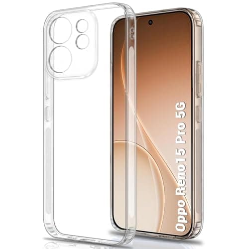 Case (Compatible with Reno 15 Pro) with Camera Protection, Case Soft Silicone Slim, Transparent Cellular phone case