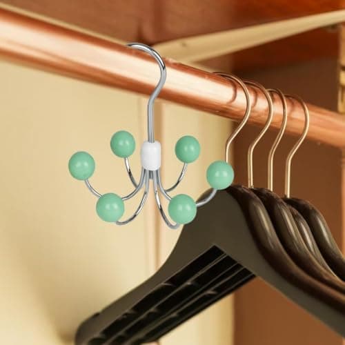 360 Degree Rotating Stainless Steel Scarf Hanger & Accessory Organizer Clothes hanger