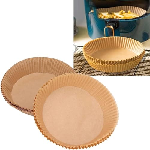 Square Air Fryer Paper Liners 24cm 100Pcs Non-Stick Heat Resistant