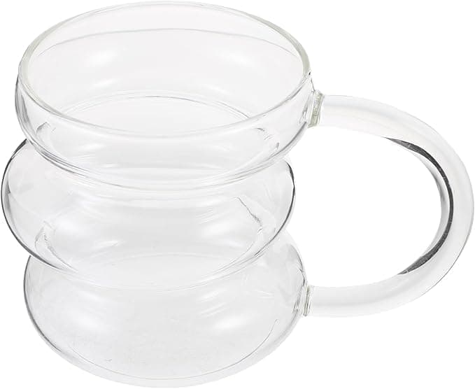 Chic Ice Coffee Spiral Glass Mug "Bubbles Bottle" (1PC) Drinking cup