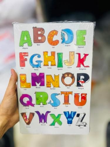 Animal Alphabet ABC Learning Puzzle Board for Kids | A to Z Letters, 26 Animal Characters, Colourful Design, Early Education, Toddler Learning Toy