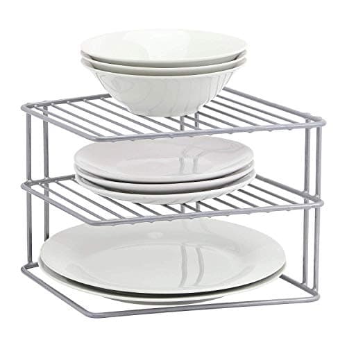 SmashingDealsDirect 3 Tier Corner Kitchen Plate Rack - Grey