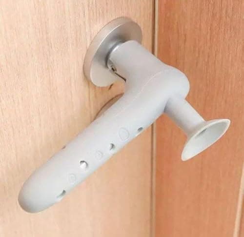Generic Silicone Door Stopper - Anti Shock & Anti-Slip - Door Handle Fixing (1 Piece) Doorstop