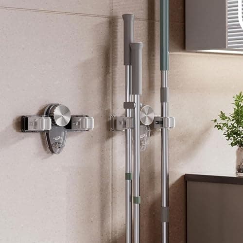 Wall Mounted Toothbrush Holder 4 Slots No Drill Adhesive Bathroom Organizer