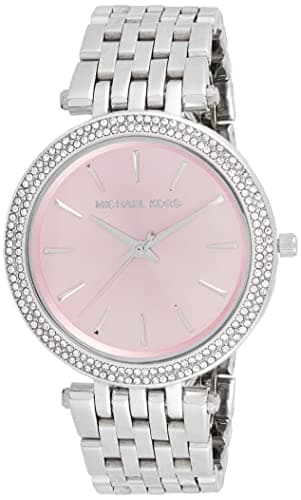 Michael Kors Darci Women's Pink Dial Stainless Steel Band Watch - MK3352