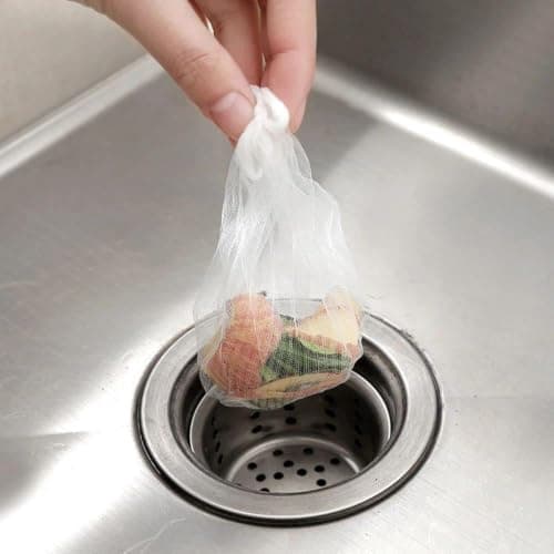 Kitchen Sink Strainer Filter Mesh Bags 100 Pcs Disposable Drain Clog Preventer