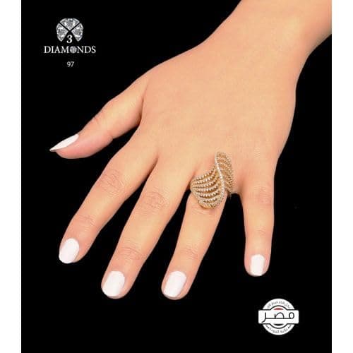 3 Diamonds 292474661779077 Band Ring For Women Gold Plated