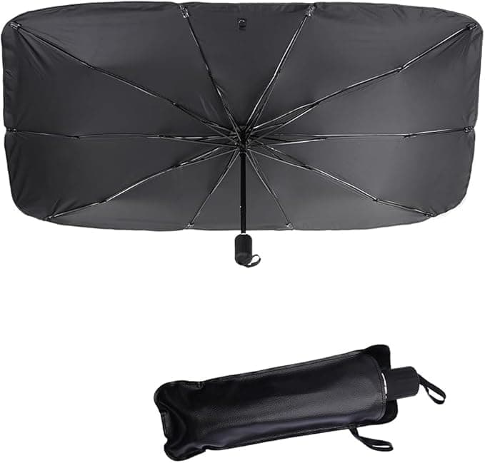 Car Windshield Sun Shade Umbrella, Foldable Car Sun Shade Umbrella, Blocks UV Rays for Car, Fits Most Cars Vehicle interior shade
