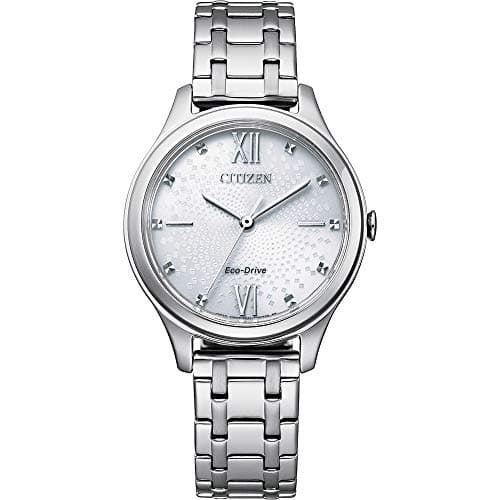 Citizen Watch for Women, Quartz Movement, Analog Display, Silver Stainless Steel Strap-EM0500-73A