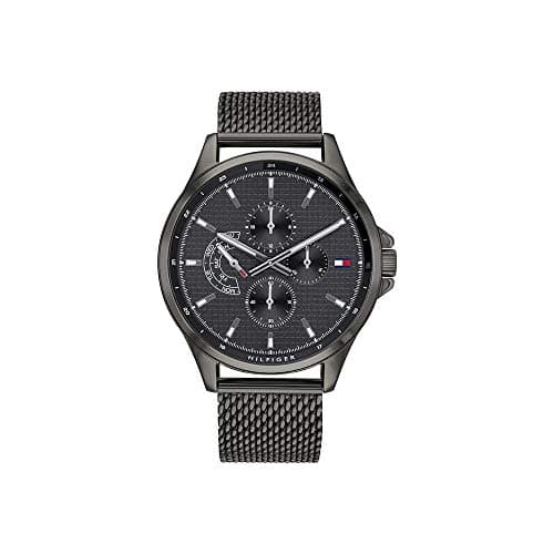 Tommy Hilfiger 1791613 Stainless Steel Round Analog Water Resistant Watch for Men - Dark Grey