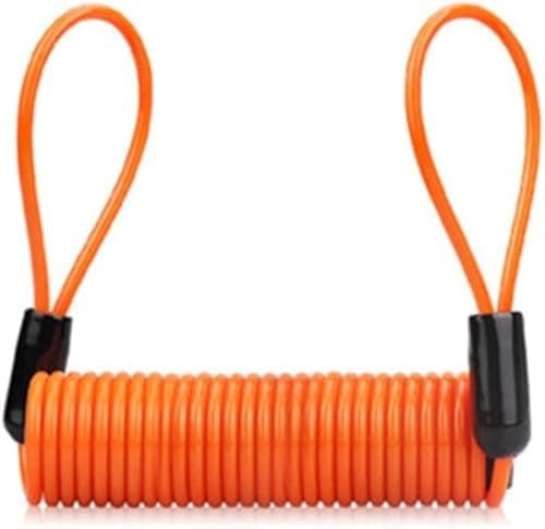 Kaber Egypt 2020 Cable Wire Wire Coiled Security Reminder Hard Drive Safety Alarm Motorcycle Motorcycle Helmet Lock Bag Anti-Theft Rope - Orange