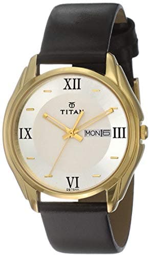 Titan Karishma Silver-White Dial Analog Watch for Men 1578YL04