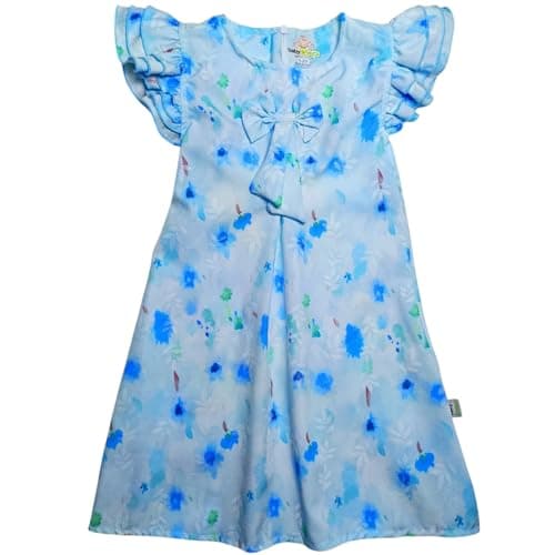 Baby Shoora Girls Above The Knee Dress Sleeveless Dress Printed Flowers