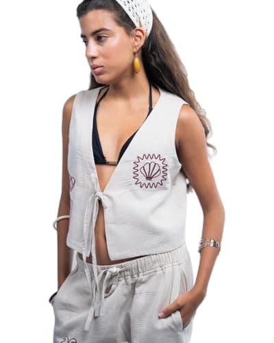 In Your Shoe Womens Linen Vest Streetwear Shirt
