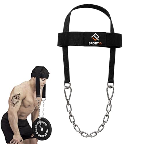 Neck Strengthening Belt with Iron Chain – Neck Training Harness for Neck and Shoulder Exercises – Adjustable – Suitable for Bodybuilding, Wrestling, Combat Sports Weightlifting belt