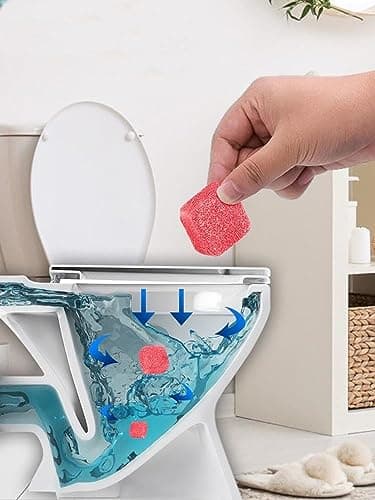 (24 Tablets) - Automatic Toilet Cleaning Effervescent Tablet Fruit Scent to Quickly Remove Urine Stains & Fragrances & Clean Toilet - Prime Shop Cleaning agent