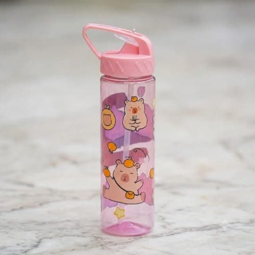 Generic Water Bottle, Made of high-quality, transparent, impact-resistant acrylic, Securely sealed lid with a practical straw cover to prevent leaks, Available in multiple colors, .ex