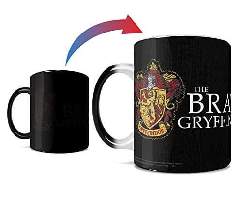 Morphing Mugs Harry Potter - Gryffindor - Hogwarts Robe Design - One 11 oz Color Changing Heat Sensitive Ceramic Mug – Image Revealed When HOT Liquid Is Added! Drinking cup