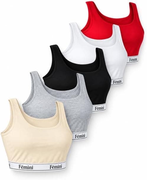 Women's Padded Sports Bra, Pack of 5-FC-BND5-BR1