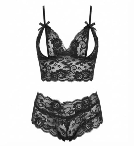 Women's Lace Lingerie Set 2 Piece - Sexy Bra and Panty