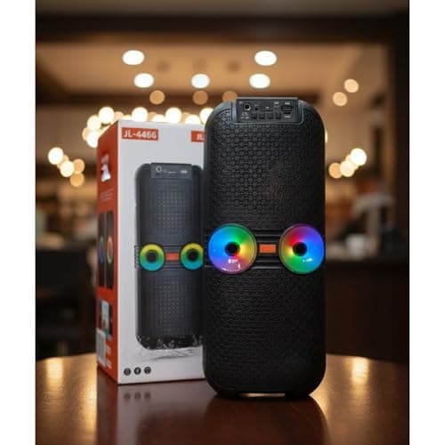 Speaker RGB Gaming Wireless Portable Bluetooth Support Usb, Micro SD, FM Radio And AUX power that delivers high+quality sound, Built-in Dynamic Lighting