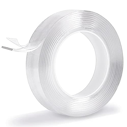 Double Sided Tape Mounting Tape, Heavy Duty Nano Tapes for Outdoor and Indoor, Washable and Reusable Adhesive Two Side Grip Tape by NABILIBI（10 ft）