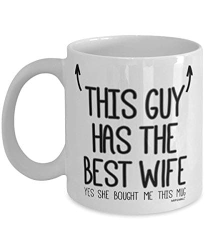 MIPOMALL Husbands Mug - Gifts for Husband - This guy has the best Wife - Coffee Mugs - wm7406 Drinking cup