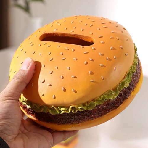 Modern Burger Tissue Box Holder Decorative Napkin Organizer for Kitchen