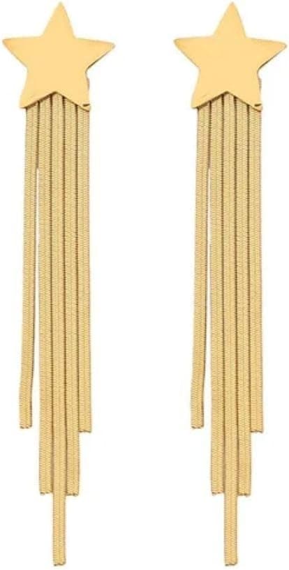Stainless Steel Star Earrings Elegant Daily Wear Accessory for Occasions