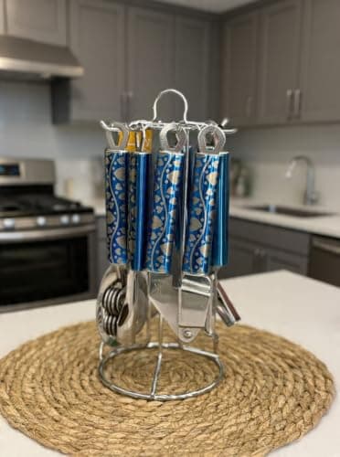 Generic Stainless Steel Daily Use Hole Divider Set with Stand, 7 Pieces, .soh Home