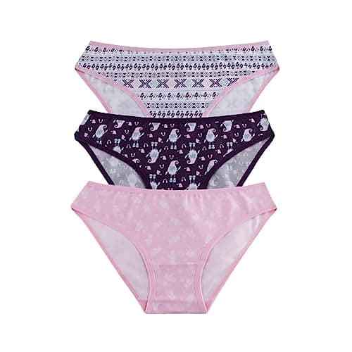 Milk Womens Wo'S Pack Of 3 Printed Bikini Panties Underpants