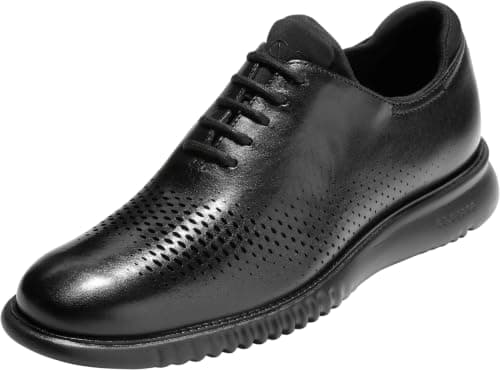 Cole Haan Men's 2.Zerogrand Laser Wing Oxford, Black Leather/Black, 8.5 Shoes