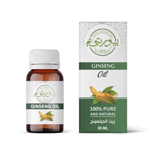 Purity - Ginseng Oil 100% Pure for Hair Growth Thickening and Repair Skin, Anti-Ageing, Anti-Wrinkle, Undiluted 30 ML Topical hair regrowth treatment