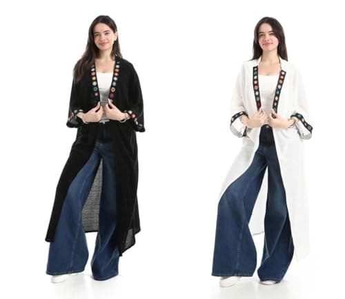 Red Circle Womens Bundle of 2 Oversized Button-Down Tunic Shirt Bundle of 2 Oversized Button-Down Tunic Shirt Outerwear