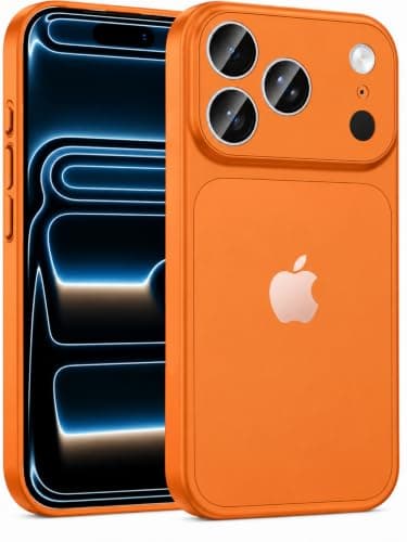 Converter Case(Compatible with iphone 14 Pro Max | Premium Mag-Safe) Protective Cover Sleek Design (Compatible with iPhone 17 Pro / 17 Pro Max Series) Built-in Camera Protection (Orange)