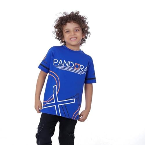 BEBO Boys Printed Half Sleeve T-Shirt 10 Years Blue - 12349_Blue_10_24