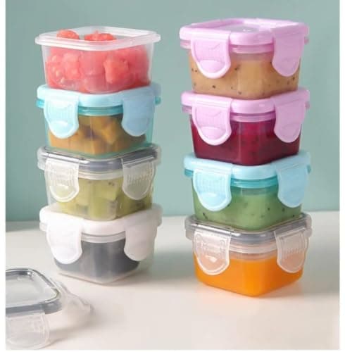 Generic Mini Sauce Container Set, 4 Pieces, Small and very practical, perfect for sauces, dressings, and nuts.The set includes 4 containers. Each container holds 60 ml, .ais