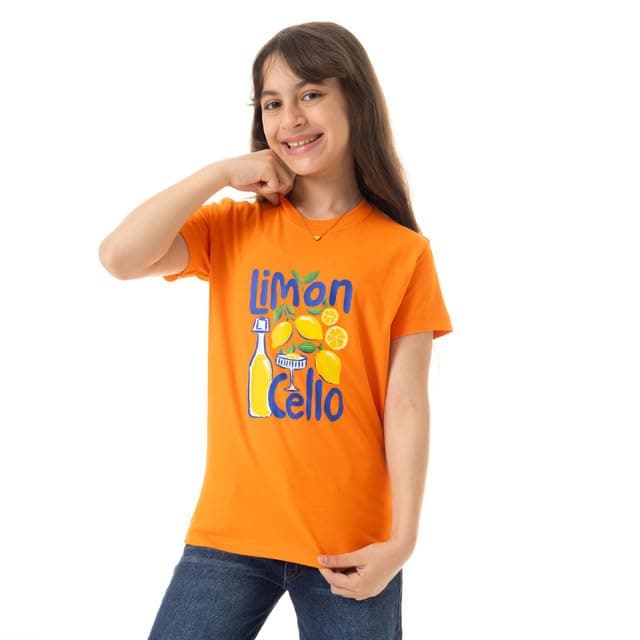 Andora Girls Printed Slip On Cotton T-Shirt (pack of 1)