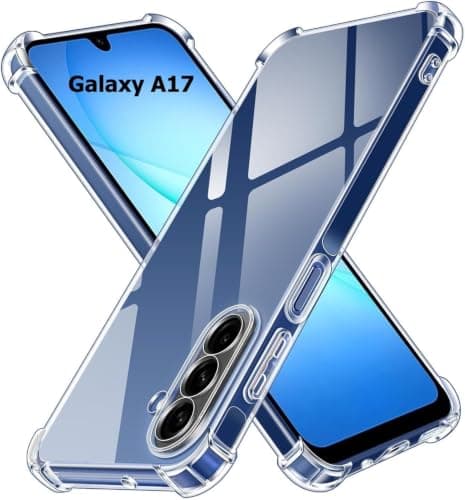 ARROWS Clear Case for Samsung Galaxy A17, Transparent TPU Phone Cover, Shockproof, Reinforced Corners, Anti-Yellowing, Slim Soft Protective Case, Scratch Resistant Cellular phone case