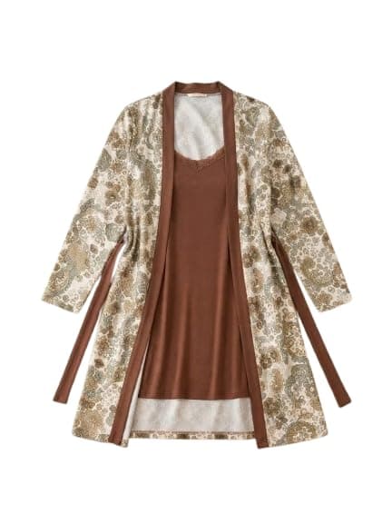 Women's Lounge Robe Pajamas | Attractive Home Look for Sleeping, Lounging & Relaxing – Practical Choice for Everyday Home Wear 6813 F