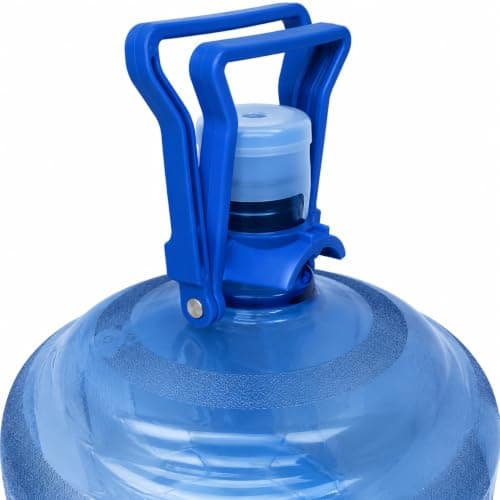 Portable Water Bottle Handle Heavy Duty PP Carrier Grip Ergonomic Lifting Handle Reusable Bottle Holder For 3-5 Gallon Drinking Water Containers Home Office Outdoor Easy Carry Accessory (Blue)
