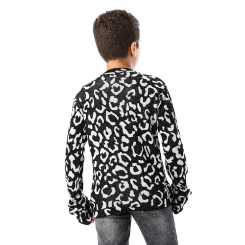 CAESAR Womens Unisex wool pullover with a tiger pattern Unisex wool pullover with a tiger pattern Outerwear