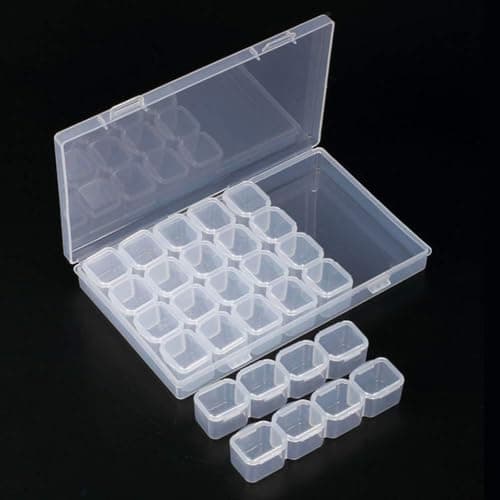 28 Compartment Storage Organizer Box Clear Plastic Divider Container Case