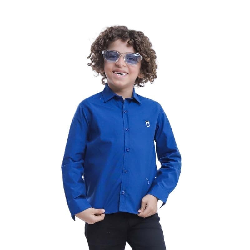 BEBO Boy's Plain Shirt with long sleeves Pink Size: 5Y (Blue, 4Y)