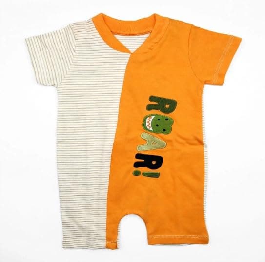 lovely land Baby Boys Striped orange overalls Shapewear Bodysuit (pack of 1)