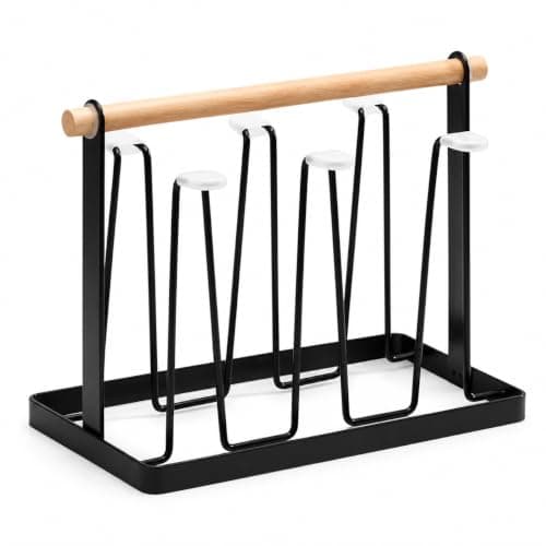 Modern Decorative Metal Cup Holder – Cup & Glassware Organizer for Coffee Bar, Kitchen, Dining Table – Stylish Versatile Storage Holder