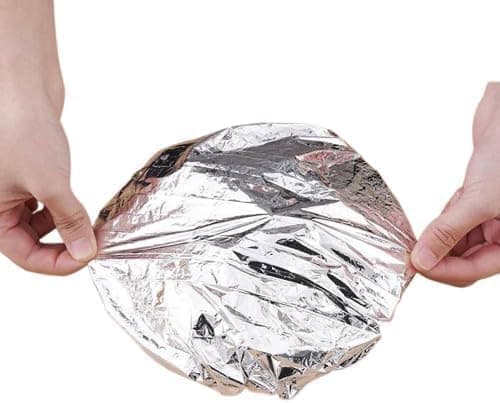 Reusable Silver Thermal Dish Covers - Stretchable Food Storage Lids (Up to 25cm) - 10-Pack for Kitchen & Daily Use