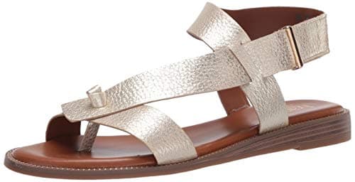 Franco Sarto Women's Glenni Flat Sandal, Gold, 40 EU