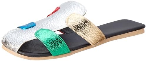OX womens OX-W-Silver/Havan Slipper Sandal