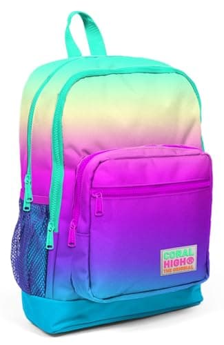 Coral High Kids Four Compartment School Backpack - Color Transition